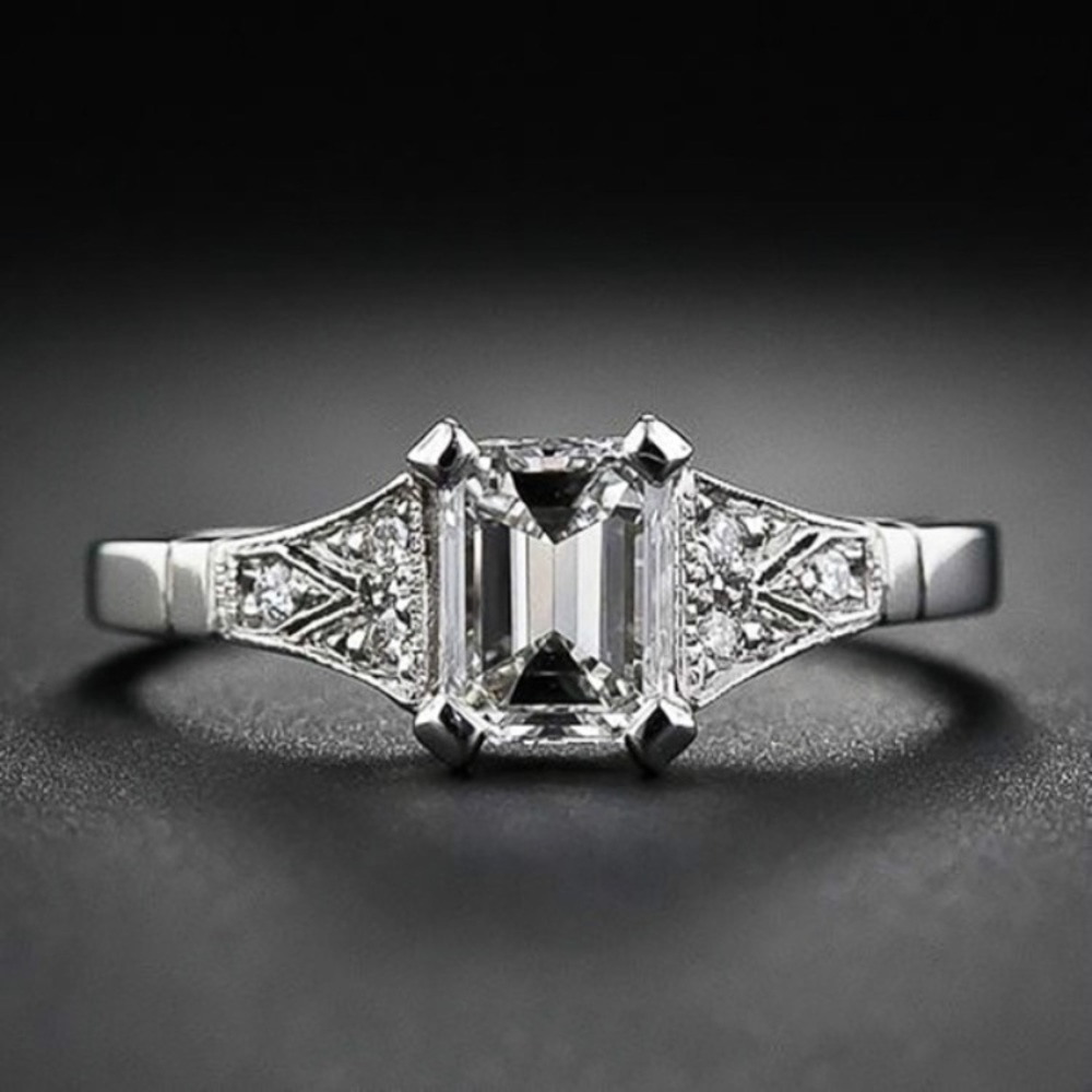 1.8CT Clear CZ Diamond Ring